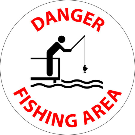 Water Safety Sign Danger - Fishing Areaのイラスト素材