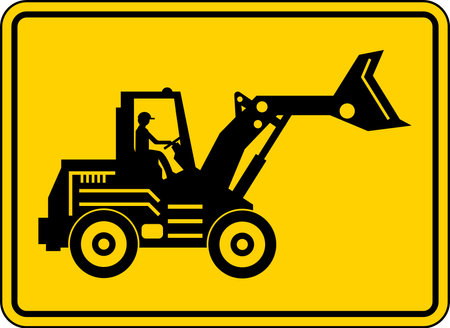 Construction Area Sign Cautionのイラスト素材