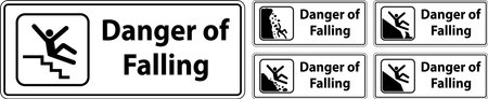 Danger Sign, Park Sign and Guide Sign, Danger Of Fallingのイラスト素材