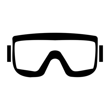 A minimalist illustration showcasing protective safety goggles, emphasizing safety and protection in various environments. Ideal for industrial or health-related themes.のイラスト素材