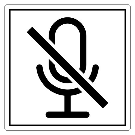 Do not record,Do not use Microphone icon,Speaker symbolのイラスト素材