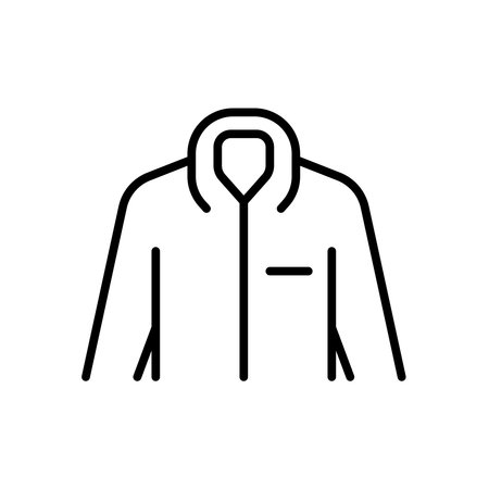 Discover a minimalist line art illustration of a classic jacket featuring a stylish collar. Ideal for fashion projects, branding, and creative designs.のイラスト素材