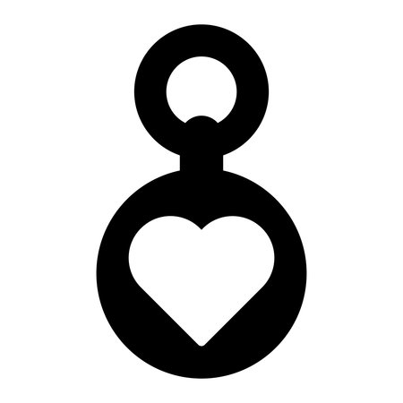 This image features a simple heart-shaped pendant design, ideal for jewelry and accessory themes. Perfect for expressing love and elegance.のイラスト素材