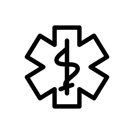 This graphic features a medical symbol intertwined with a dollar sign, illustrating the intersection of healthcare and finance. It represents vital themes in the sector.のイラスト素材