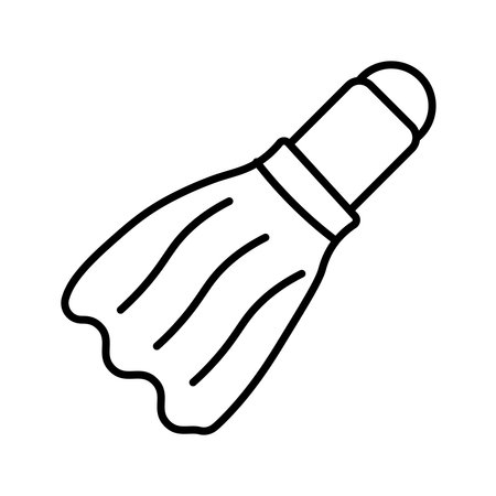 This minimalist line art illustration features a badminton shuttlecock, symbolizing sports and recreation. Perfect for athletic-themed designs or fitness promotions.のイラスト素材