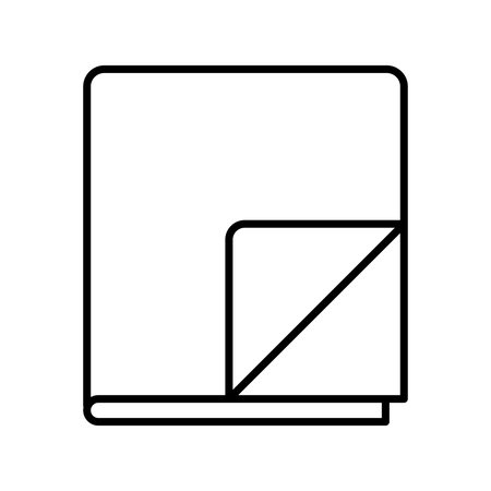 This minimalist line art illustration depicts a closed book against a white background, perfect for educational materials, creative projects, or graphic design needs.のイラスト素材