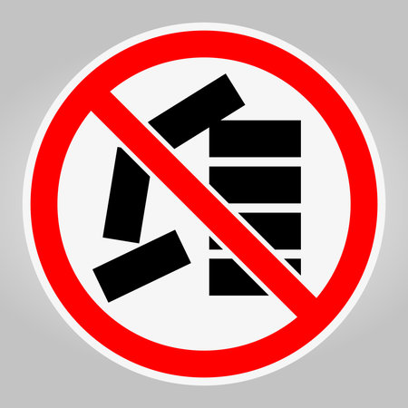 This graphic shows a prohibition sign against littering, designed to encourage clean public spaces and promote environmental responsibility.のイラスト素材