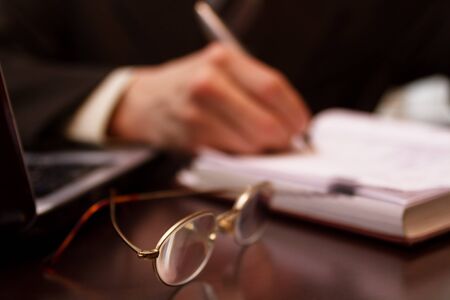 blurred background workflow in the officeの写真素材