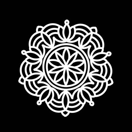 Simple Mandala Shapes for Coloring. Mandala Vector. Flower. Book Pages. Outline. Decorative antique elements. Oriental pattern, vector illustration. Islam, Arabic, Indian, Moroccan, Spanish, Turkisのイラスト素材