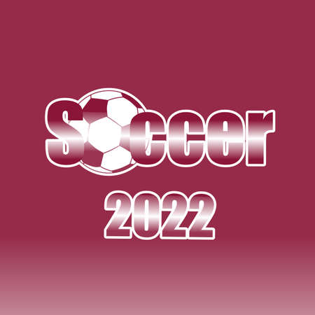 Football Tournament, Football Cup, Background Design Template, Vector Illustration, 2022 Football concept and Qatar Flagのイラスト素材