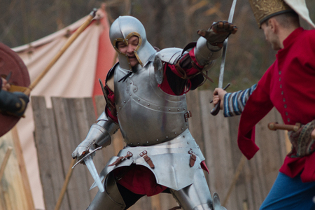 Fighting medieval knightsのeditorial素材