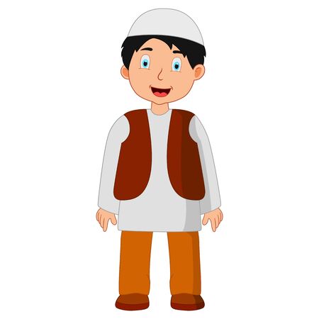 muslim boy vectorのイラスト素材