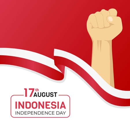 17 August, Indonesia Independence Day. Vector Illustration