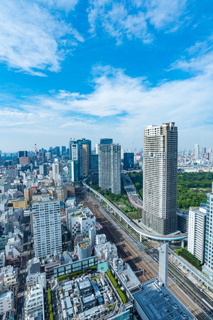 Architecture buildings cityscape in Tokyo skyline at Japanのeditorial素材