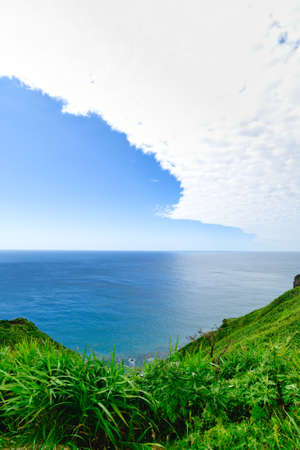 Cape Kamui in Summer Shakotan Blue / Shakotan Town, Hokkaidoの写真素材