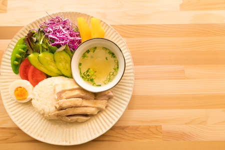 Singapore chicken riceの写真素材