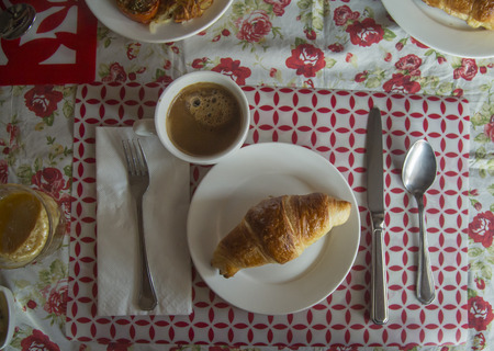 Coffee with croissant