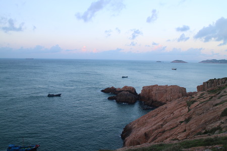 Morning of gouqi islandの写真素材