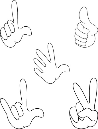 hands collectionのイラスト素材