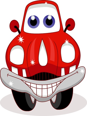 funny car cartoonのイラスト素材