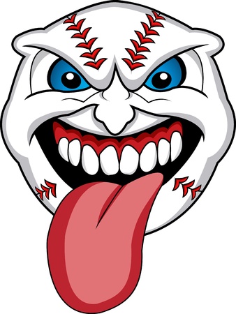 Baseball Face Cartoon のイラスト素材