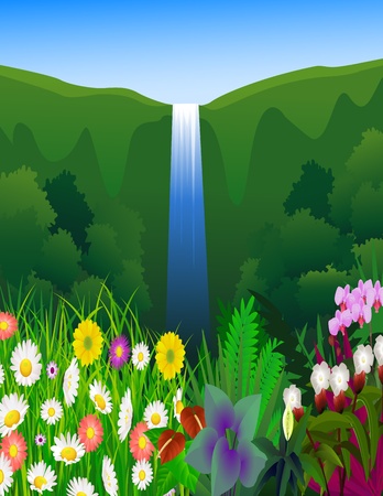 beautiful forest backgroundのイラスト素材