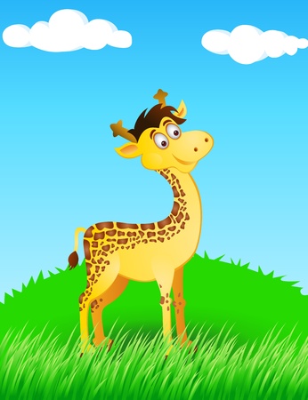 giraffe in the wildのイラスト素材
