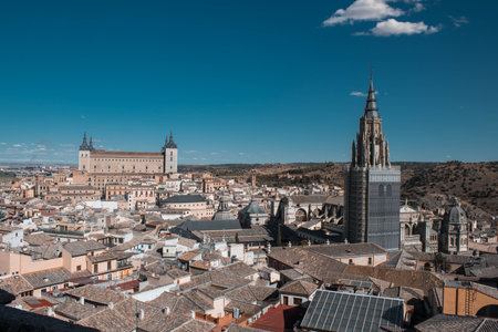 Panoramic view of the city of Seville, Spain.の写真素材