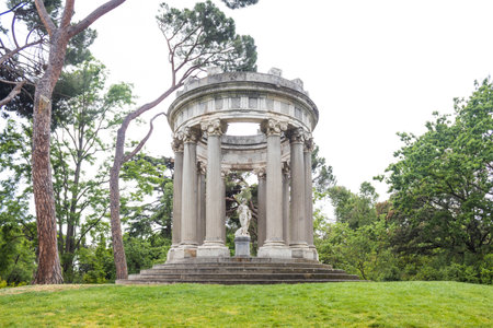 Pavilion in the garden of Villa Borghese, Romeの写真素材