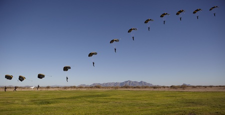 Skydiver Compilation Line to Touchdownの写真素材