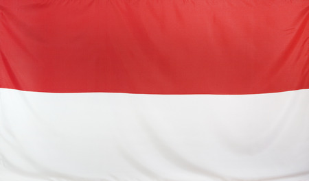 Indonesia Flag real fabric seamless close upの写真素材