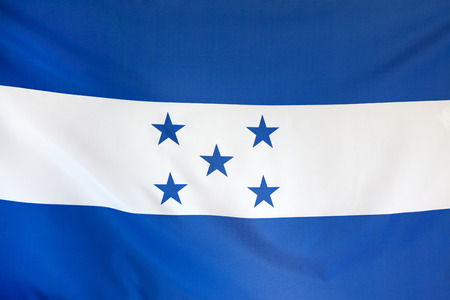 Honduras Flag real fabric seamless close upの写真素材