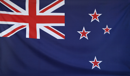 New Zealand Flag real fabric seamless close up