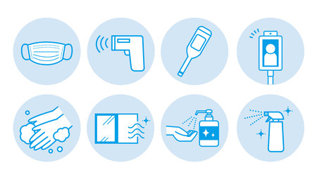 Infectious disease prevention iconのイラスト素材