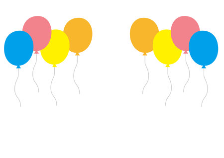 It is Balloon set background material.のイラスト素材
