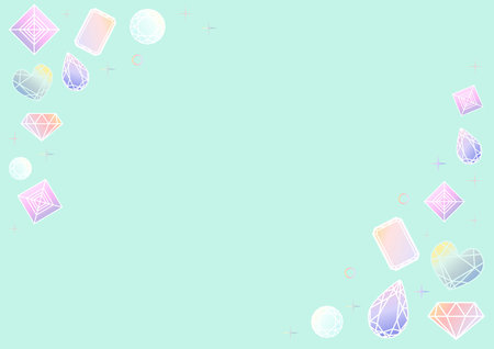 It is hand-drawn style jewelry illustration.のイラスト素材