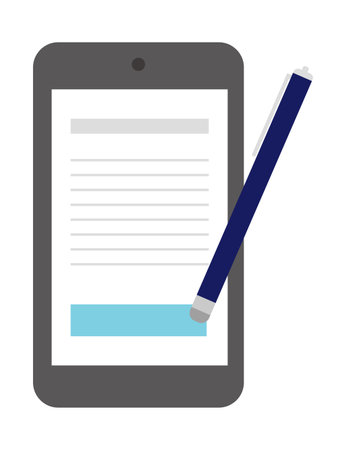 Electronic Documents Contract Illustrationsのイラスト素材