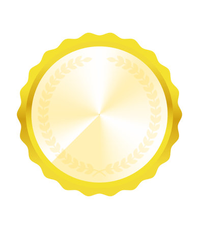 This is an illustration of a gold medal.のイラスト素材