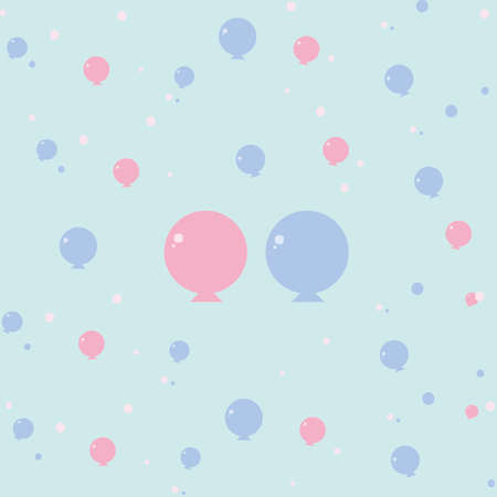 Happy birthday, celebration with balloonsのイラスト素材