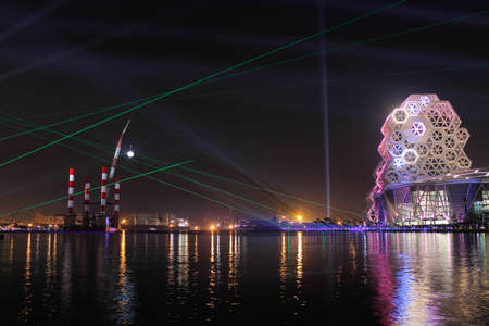 Kaohsiung City View, Pier Two, Dagang Bridge, Kaohsiung Music Center.のeditorial素材