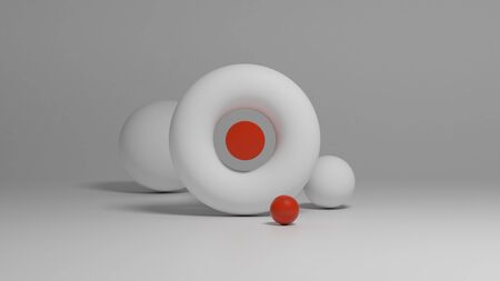 Abstract art 3d render composition Minimal scene shapes geometricの写真素材