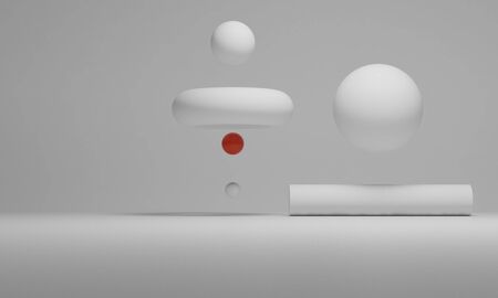 Abstract art 3d render composition Minimal scene shapes geometricの写真素材