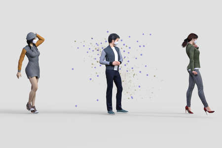 One of the young people has the virus, but they are in the same space while maintaining social...
