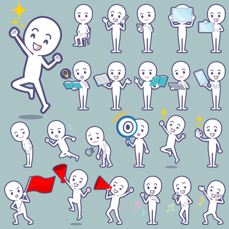 Set of various poses of Stick figure 2のイラスト素材