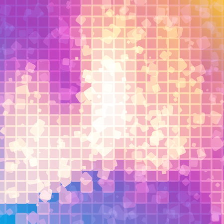 Psychedelic purple Grid pattern design template illustrationのイラスト素材