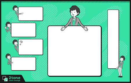 2 tone type Jacketのイラスト素材