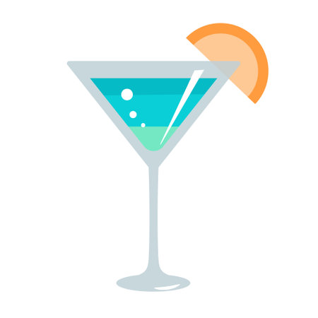 Blue cocktail. Vector illustration that is easy to edit.のイラスト素材