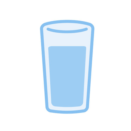 Glass of water. Vector illustration that is easy to edit.のイラスト素材