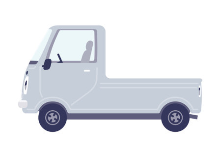 Cute car.minitruck.Sideways.Vector illustration that is easy to edit.のイラスト素材