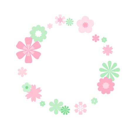 BIG Flowers frame. Vector illustration that is easy to edit.のイラスト素材